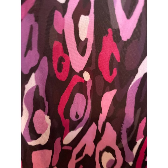 Vintage Bob Mackie Wearable Art Blouse Size XL Sheer Animal Print - Picture 6 of 6